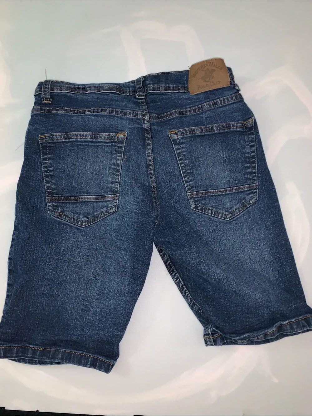 Boys Beverly Hills Polo Club Denim & Gray Men's George shorts size 28.